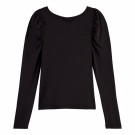Maison Scotch - Gathered Front Long Sleeve Top - Sort  thumbnail