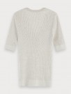 Maison Scotch - Short Sleeve Knitted Grandad In Rib - Light Grey  thumbnail