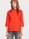 Maison Scotch - Clean Tee With Special Collar And Sleeve - Rød thumbnail