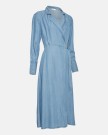 MSCH - Philippa Ls Wrap Dress - Light Blue Denim  thumbnail