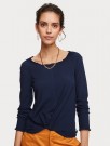 Maison Scotch - Long Sleeve Top With Knot - Marine  thumbnail