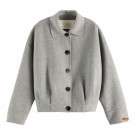Maison Scotch - Classic Short Coat In Wool Blend - Grå thumbnail