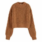 Maison Scotch - Melange Cable Knit Sweater - Camel thumbnail