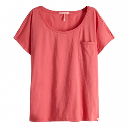 Maison Scotch - Oversized Tee In Prints And Solids - Rosa 