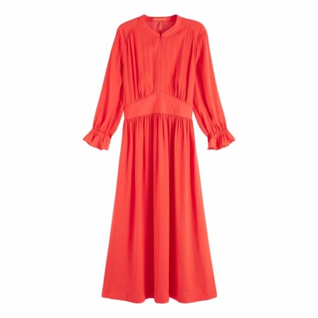 Maison Scotch - Midi Length Dress With Fitted Waist - Oransje 