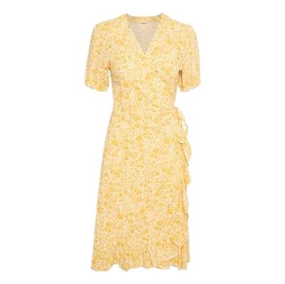 Part Two - Claire Dress - Yellow Painted Flower 