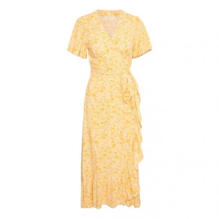 Part Two - Clarina Dress - Yellow Painted Flower 