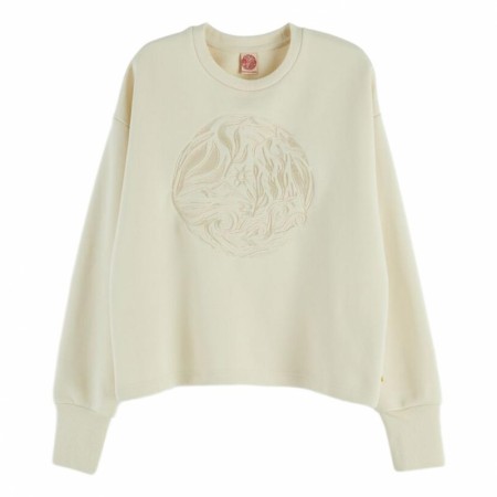 Maison Scotch - Cool Sweat With Embroidered Artworks On Chest - Cream 