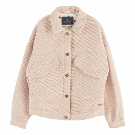Maison Scotch - Oversized Trucker In Special Wool Mix - Pink 
