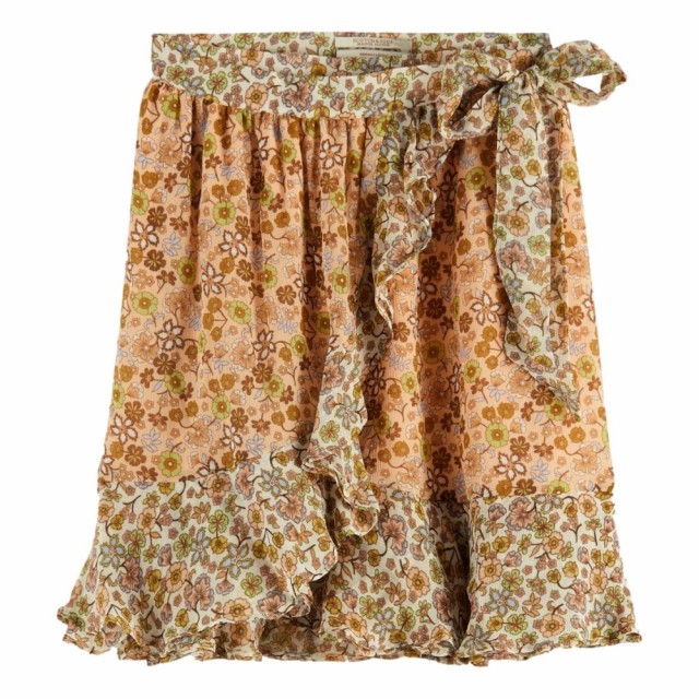 Maison Scotch - Ruffle Skirt In Crinkled Quality - Flower
