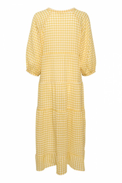 Part Two - Philine Dress - Amber Yellow Check 