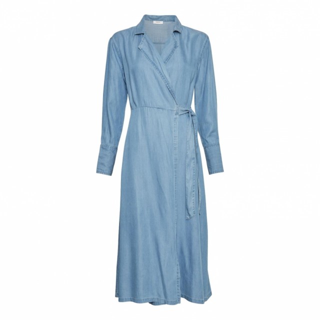 MSCH - Philippa Ls Wrap Dress - Light Blue Denim