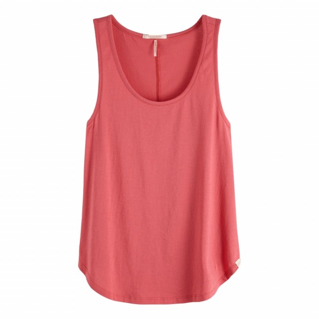 Maison Scotch - Basic Tank Top In Prints And Solids - Rosa