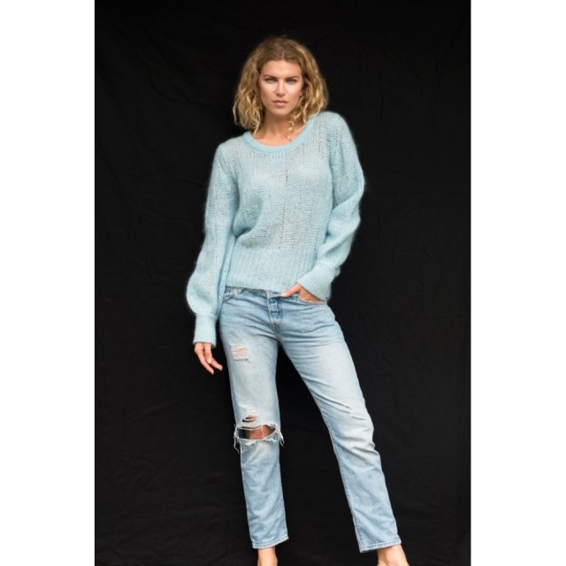 Close To My Heart - Pearl Sweater - Light Blue 