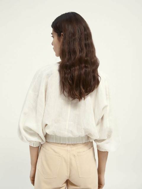 Maison Scotch - Top With Voluminous Sleeve And Elasticated Waistband