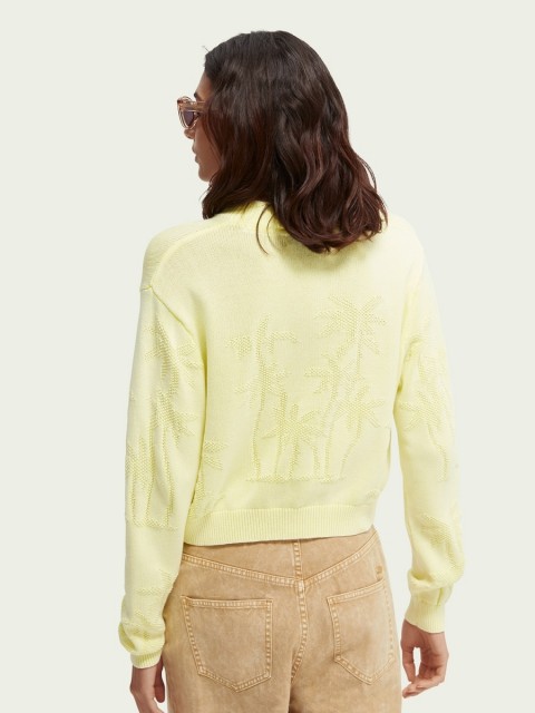 Maison Scotch - Cropped Palm Structure Pullover