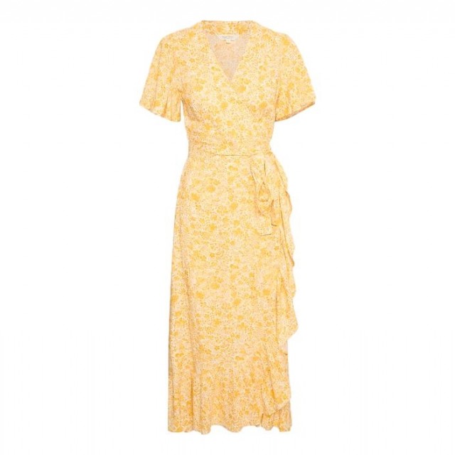 Part Two - Clarina Dress - Yellow Painted Flower