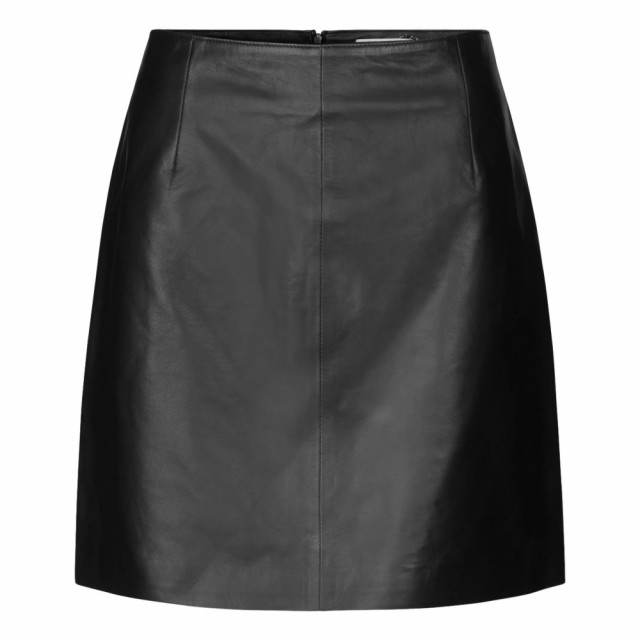 JUST - Moon Leather Skirt - Sort