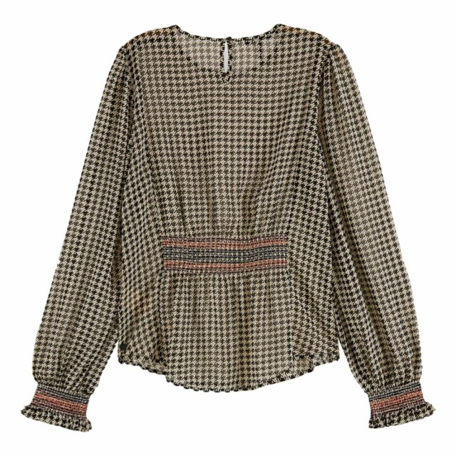 Maison Scotch - Printed Sheer Top With Smocking Details