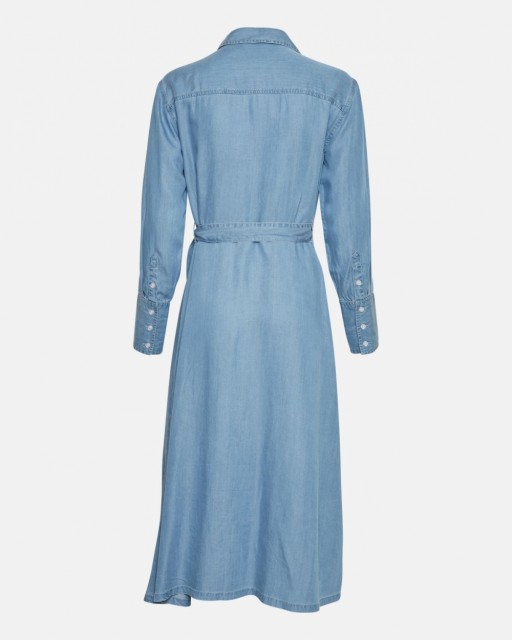 MSCH - Philippa Ls Wrap Dress - Light Blue Denim 