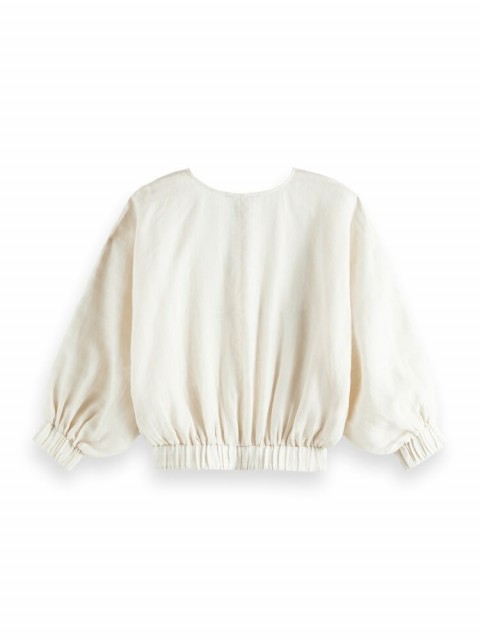 Maison Scotch - Top With Voluminous Sleeve And Elasticated Waistband