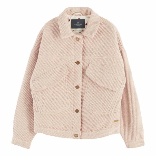 Maison Scotch - Oversized Trucker In Special Wool Mix - Pink
