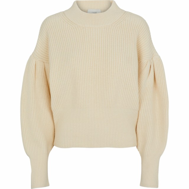 Just Female - Sophie High Neck Knit - Antique White